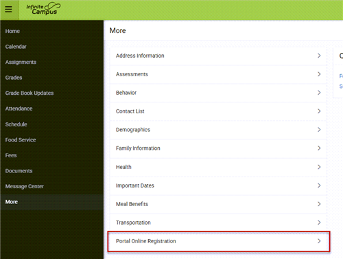 Infinite Campus Portal Registration