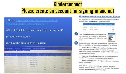 create a kinderconnect account